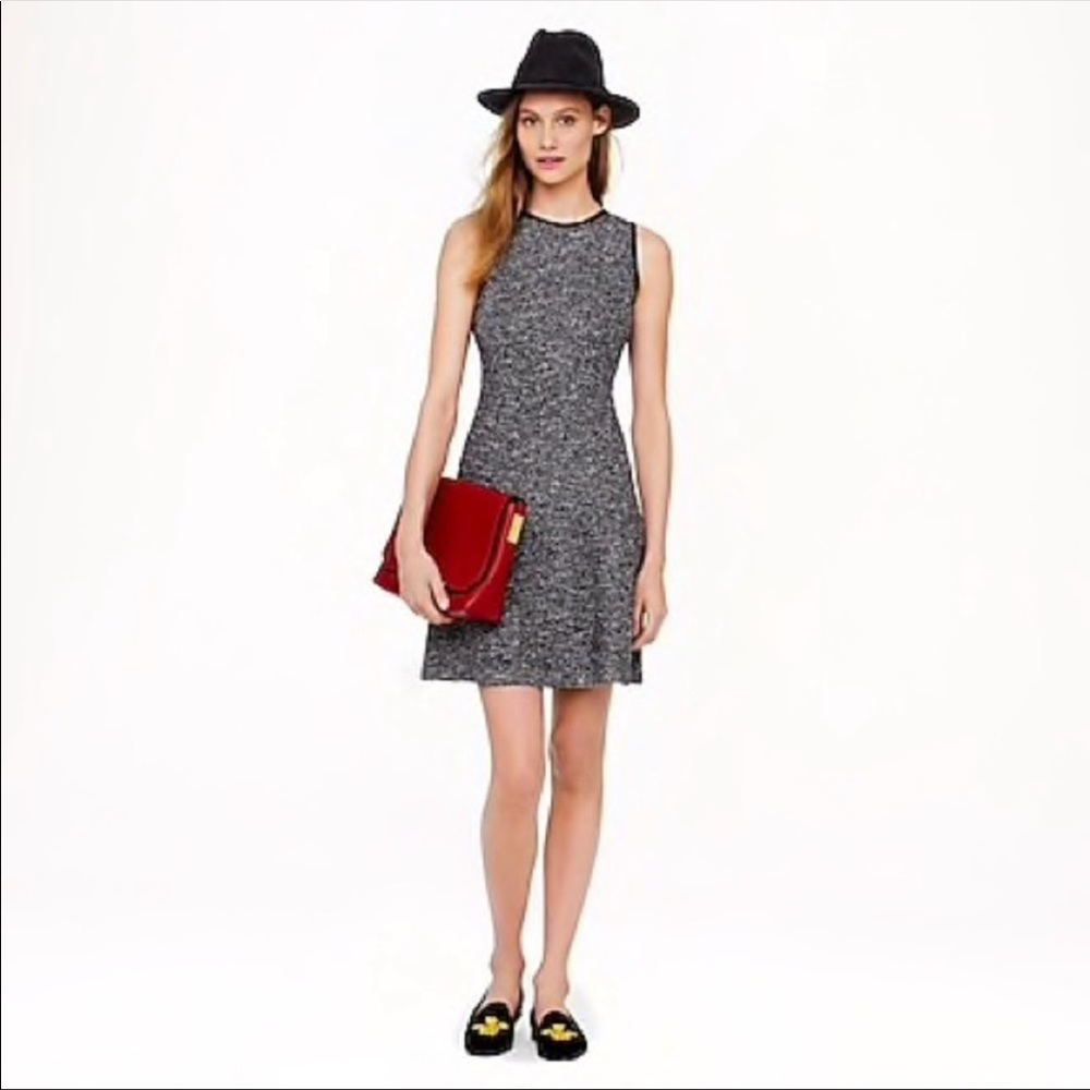 💙 J Crew Black & White Tweed Flare Dress - 2